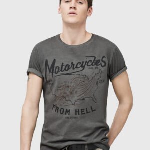 Longline Hooded T-Shirt In Lined Look Fabric